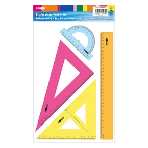 Linealset - 4-tlg., transparent / farbig